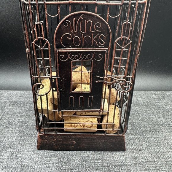 Metal Rustic Wine Bottle Cork Cage Cork Holders for Cork Collectors Home Decor - Picture 2 of 14